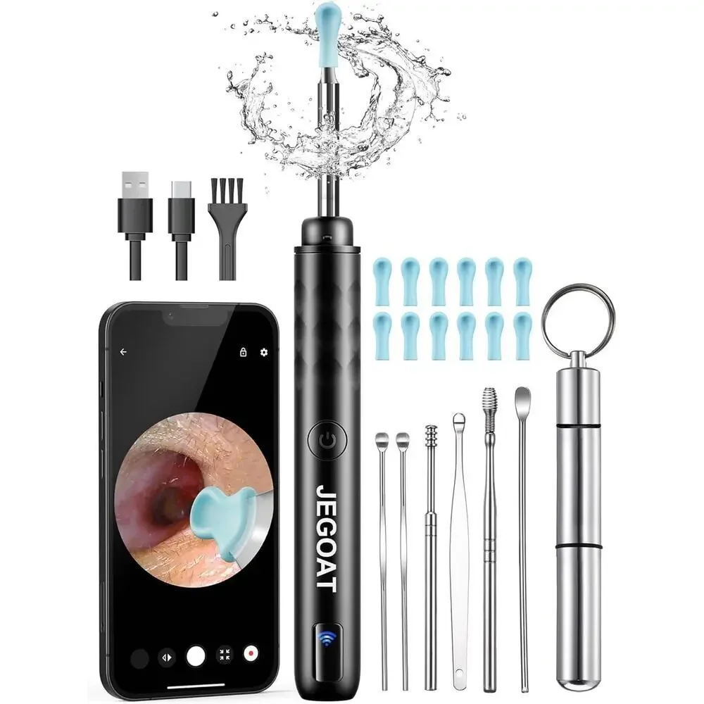 Ear Wax Removal Tool Ear Cleaner with HD Camera Ear Scope 6 LED Lights 12 Picks - Picture 1 of 13